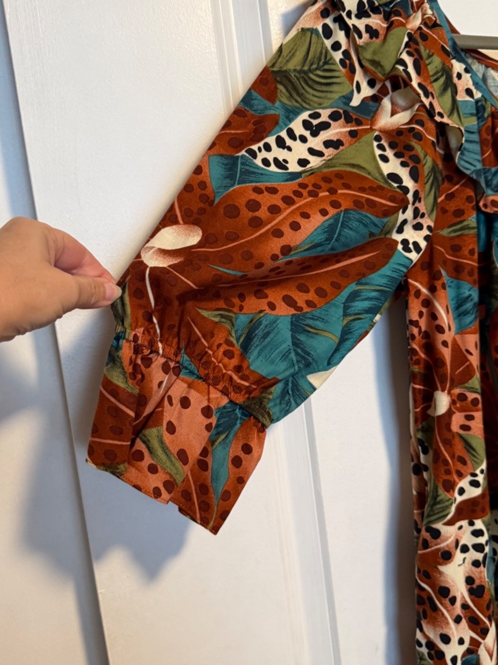 Vintage Hilo Hattie Floral Tiger Lily Ruffled Maxi Dress Size Small - Picture 5 of 13